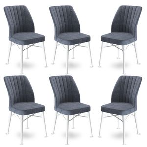 Flex - Fume, Bijela Fume Set Stolica (6 Komada)
