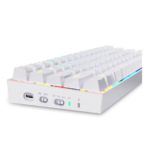 Redragon Draconic Pro RGB Gaming Keyboard 2.4G,BT, White slika 3