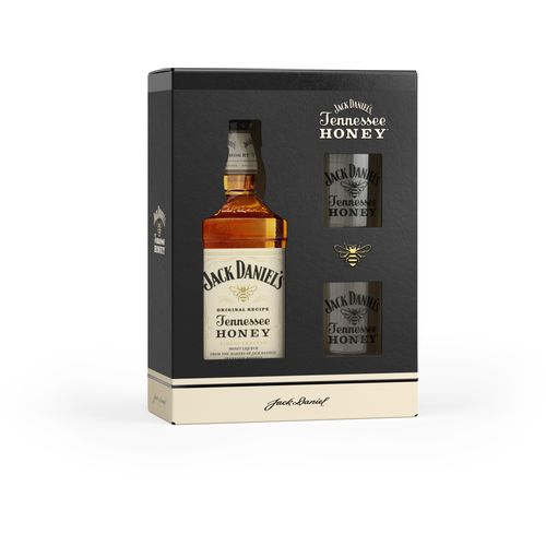 Jack Daniel's Tennessee Honey Whiskey 0.7L paket s čašama  slika 1