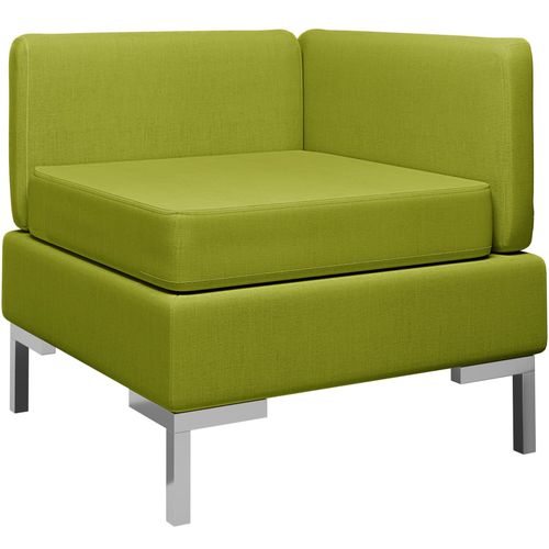 Modularna kutna sofa s jastukom od tkanine zelena slika 15