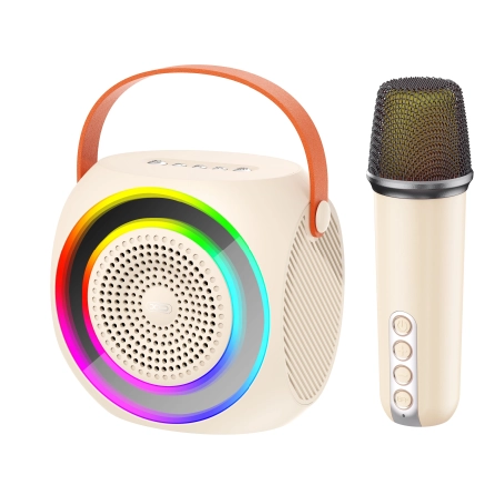 XO Bluetooth Speaker Dazzling + Karaoke MIC F42 White slika 1