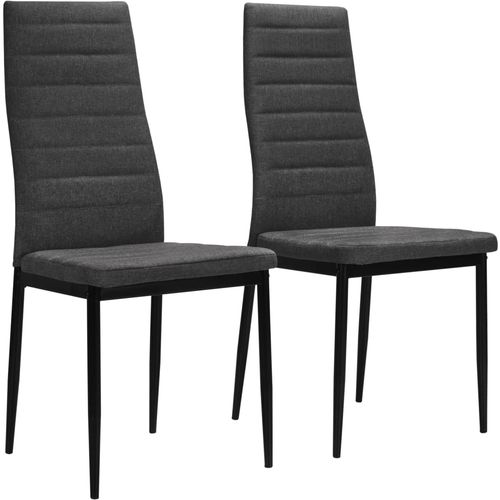 Blagovaonske stolice od tkanine 2 kom tamnosive slika 9
