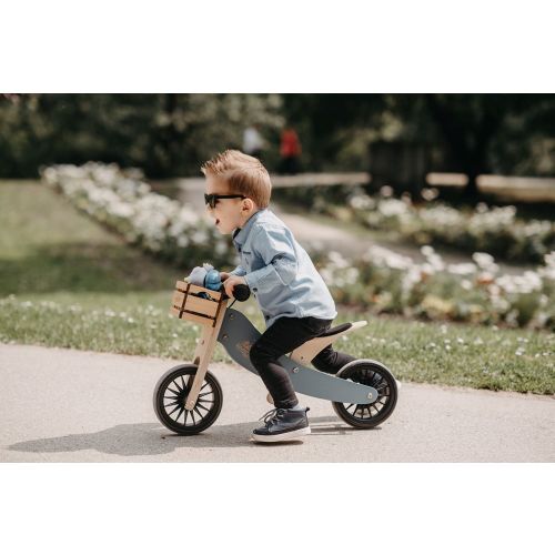 Kinderfeets Tiny Tot 2u1 Plus Drvena Guralica za djecu bez pedala - Slate Blue slika 4