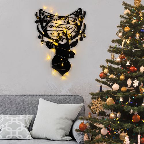 Wallity Metalna zidna dekoracija, XMASBLACK - 026 slika 1