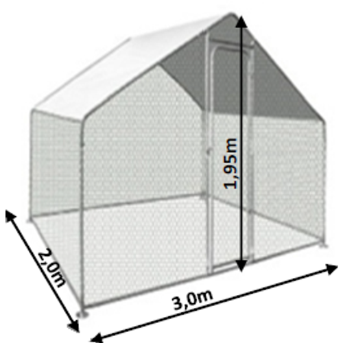 Micul Fermier Boks pocinčani 3x2x1.95m slika 2