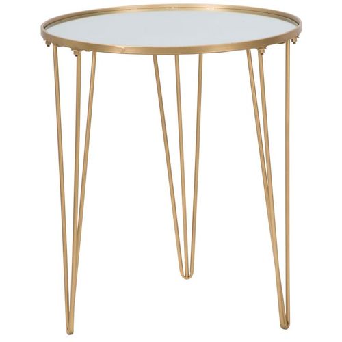 Mauro Ferretti Coffee table glam gold-ogledalo cm ø 50x58,5 slika 1