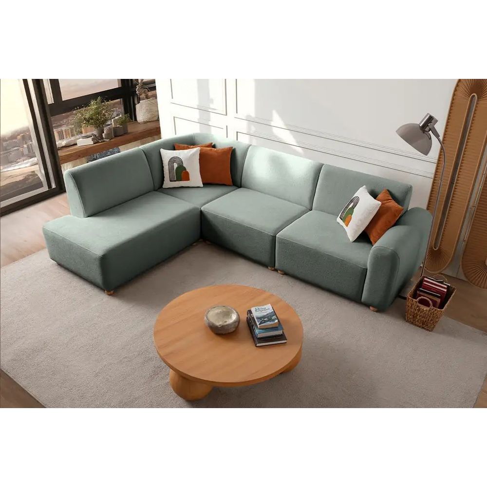 Ugaona Sofa S-Loft Left - boja: morska zelena slika 4
