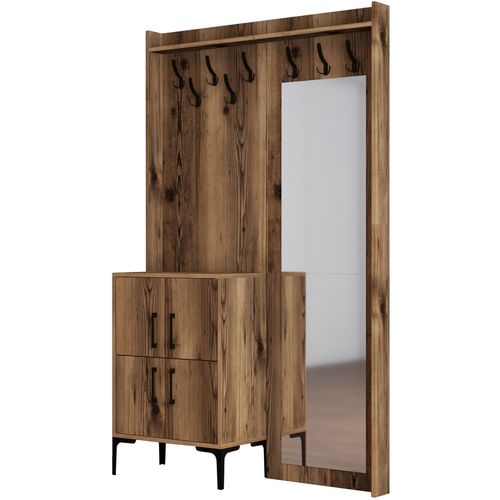 Woody Fashion Ormar za predsoblje, Berlin BC - Walnut slika 5