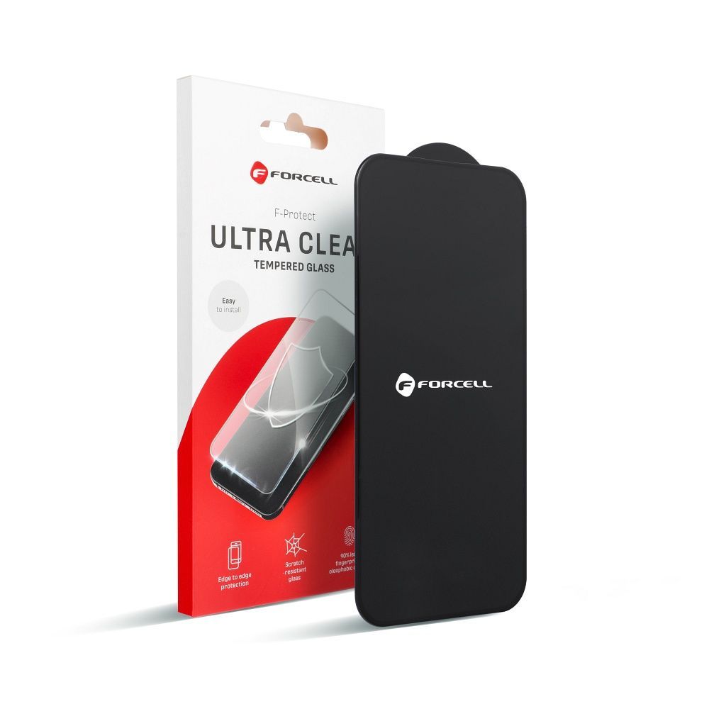 Kaljeno staklo za iPhone 17 AIR Forcell Ultra Clear Glass crno slika 3