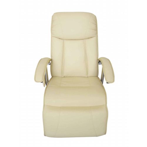Masažna fotelja od umjetne kože bijela slika 23