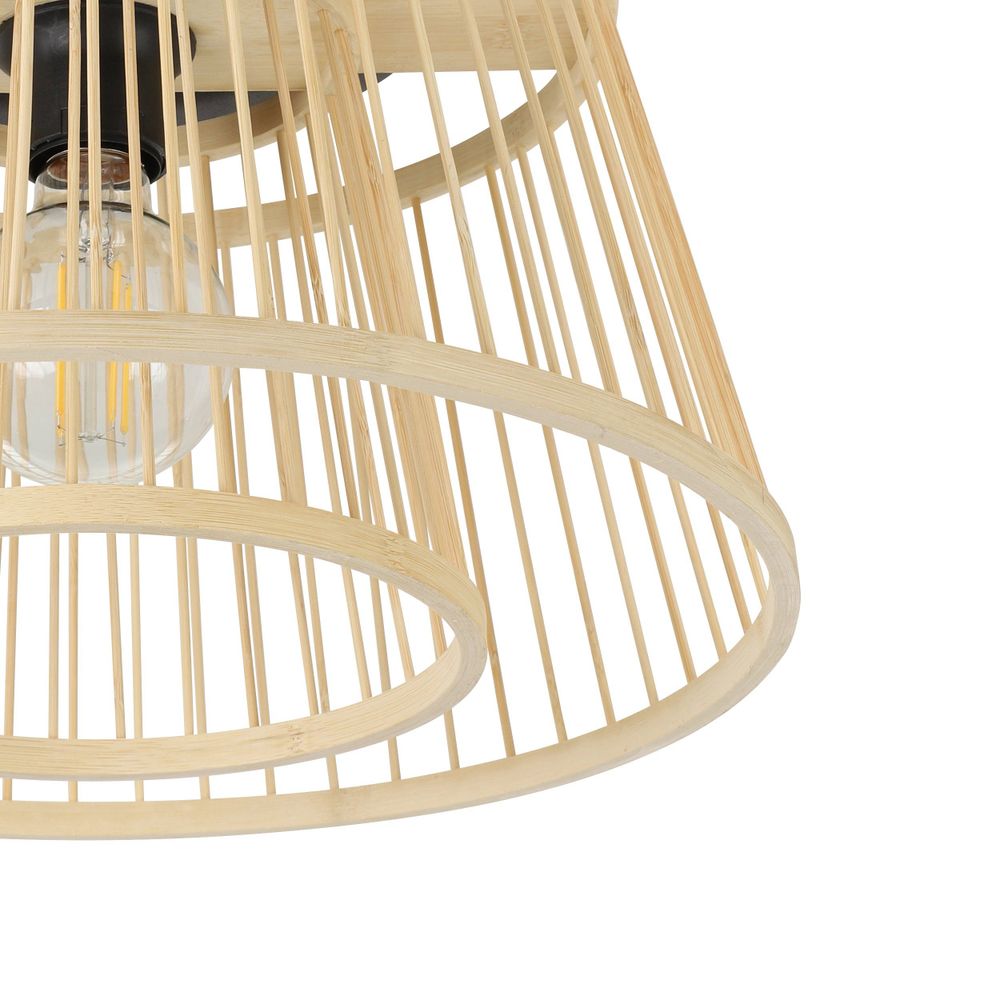 Eglo stropna lampa 'Hykeham' - čelik i drvo natur, E27 slika 3