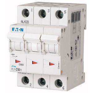 Eaton min.aut.prek. 50A, 3+N, 10kA, PL7-B50/3N 263990 - PL7-B50/3N