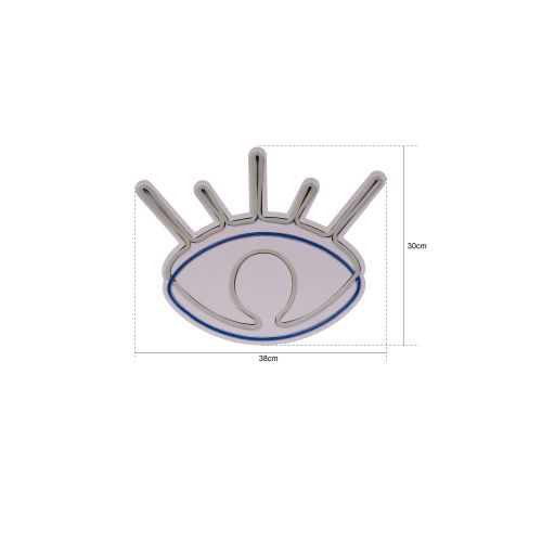 Wallity Ukrasna plastična LED rasvjeta, Evil Eye - White slika 7