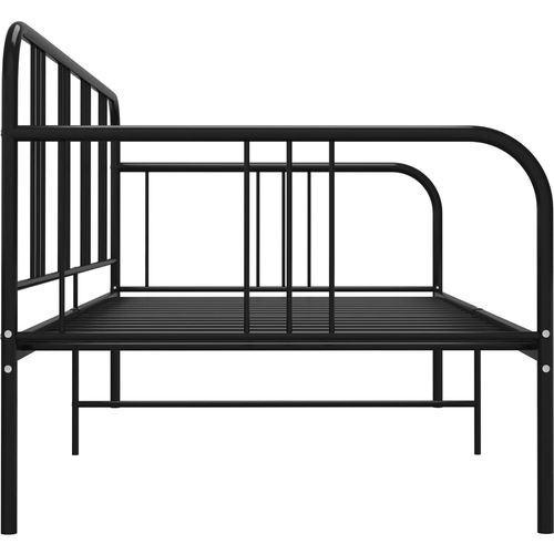Okvir za krevet na razvlačenje crni metalni 90 x 200 cm slika 5
