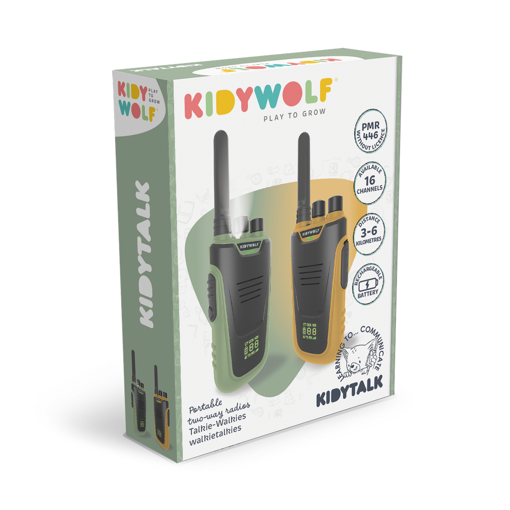 Kidywolf Dječiji toki-voki Kidytalk, Green Orange - Domet 6km  slika 2