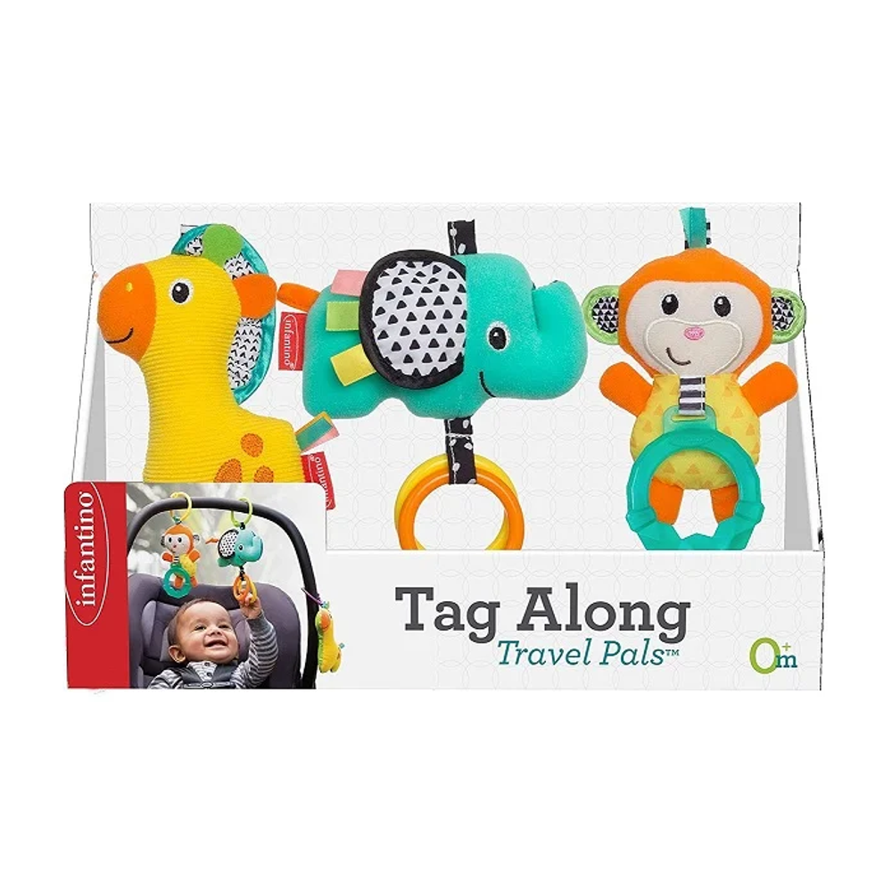 Infantino 206942 Set igračaka Tag Along Travel Pals, 3 kom slika 4