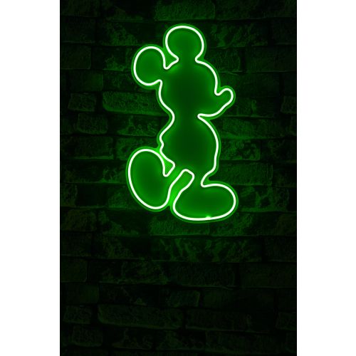 Wallity Ukrasna plastična LED rasvjeta, Mickey Mouse - Green slika 2