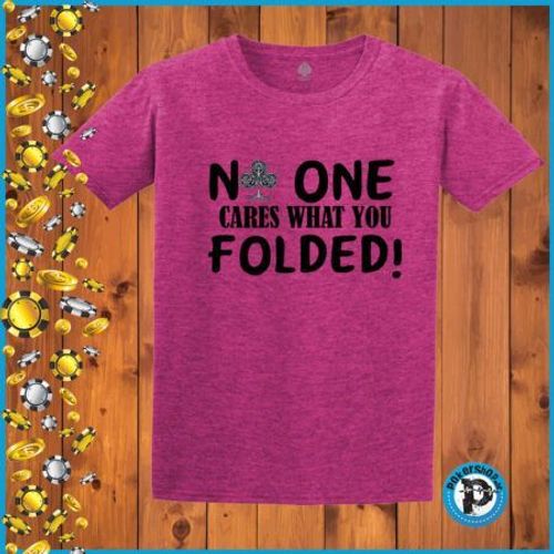 Poker majica "No One Cares What You Folded", ljubičasta slika 1