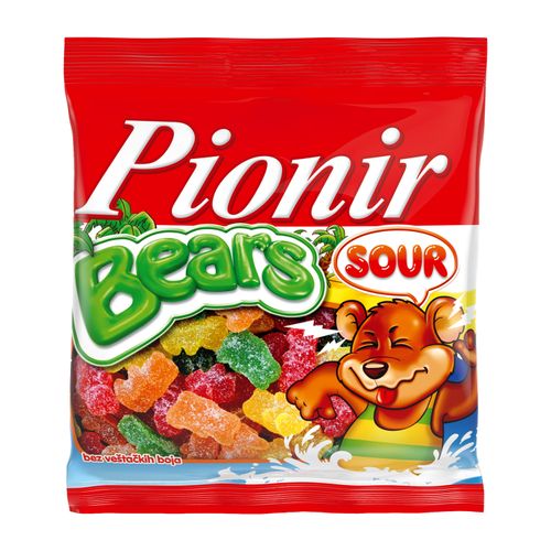 PIONIR SOUR BEARS GUMENE BOMBONE 100G slika 1