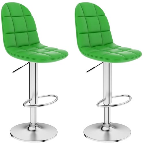 Barski stolci od umjetne kože 2 kom zeleni slika 19