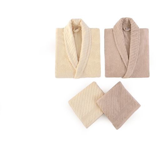 L'essential Maison 1062A-047-1 Powder
Cream Family Bathrobe Set (4 Pieces) slika 5