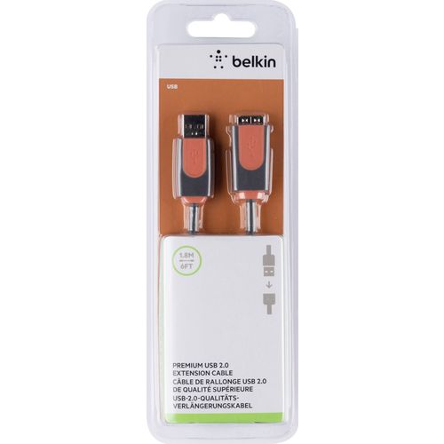 Belkin USB kabel USB 2.0 USB-A utikač, USB-A utičnica 1.80 m siva  CU1100cp1.8M-P slika 3