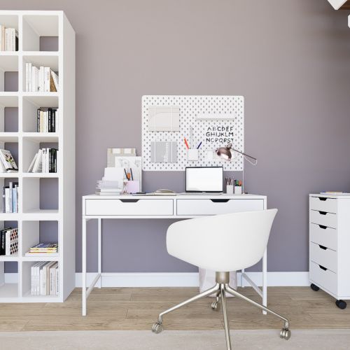 Duru 1600-47 White Study Desk slika 6