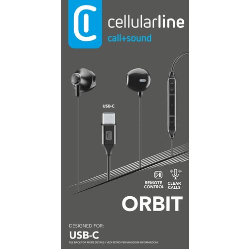 Cellularline slušalice TYPE-C Orbit black slika 2