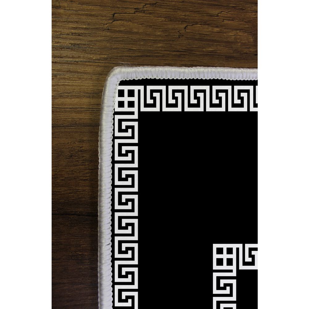 Crni hodnički tepih W872 (80 x 150 cm) slika 3