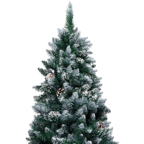 Umjetno božićno drvce sa šiškama i bijelim snijegom 150 cm slika 2
