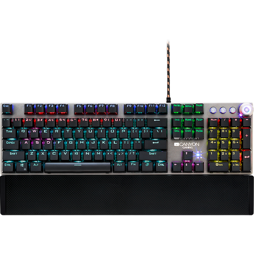 Canyon CND-SKB7-US žičana Gaming tastatura, Tamno siva, US layout  slika 1