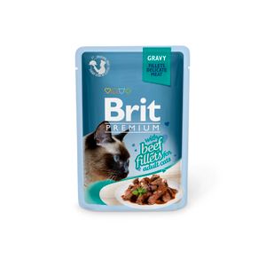 Brit Premium Cat Delicate Fileti u sosu sa govedinom 24 x 85g