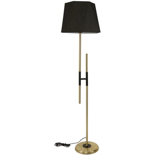 Felix Eskitme Lambader Altıgen Siyah Abajurlu Black Floor Lamp slika 1