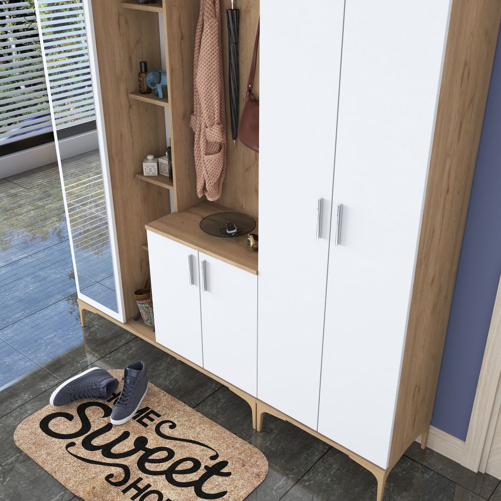 Bijeli Hodnik Ormar EA128 - 2795 Walnut slika 3