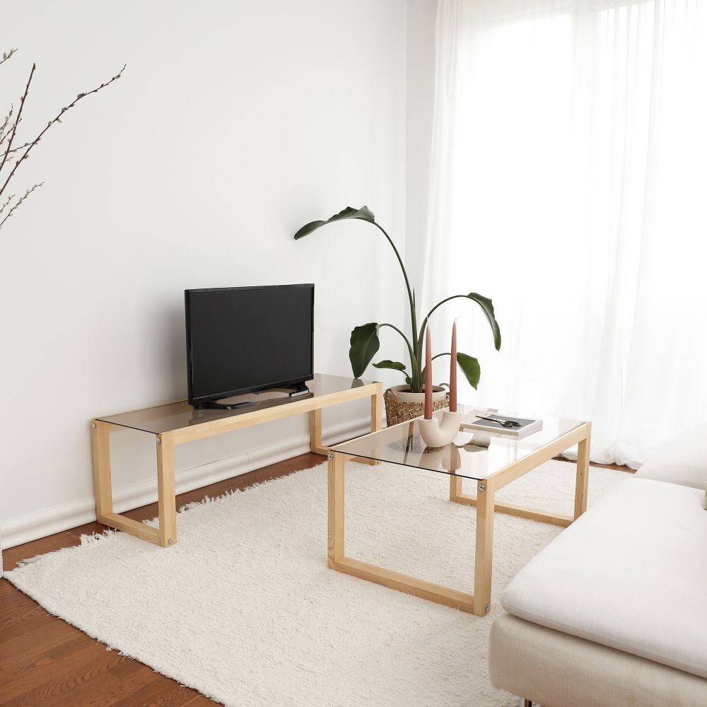 TV Stalak Via - Prirodno Drvo slika 5