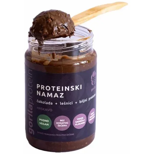 Gorila Proteinski namaz čokolada + lešnik + biljni proteini 375g slika 2