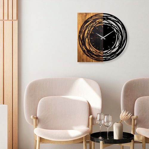 Wallity Wooden Clock 39 Light Walnut
Black Decorative Wooden Wall Clock slika 2