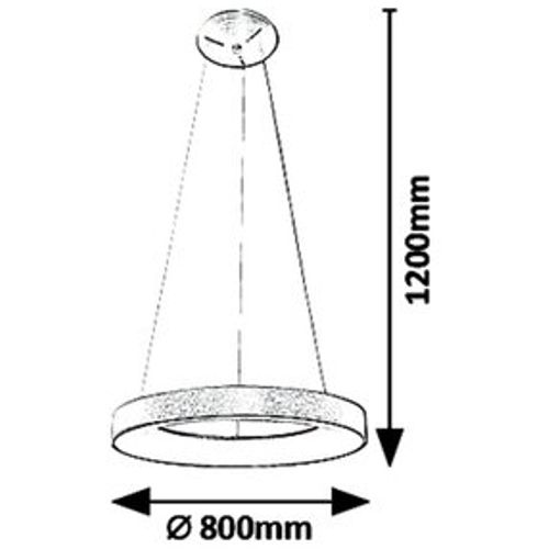 Rabalux Carmella,visilica,LED 80W,zlatna/bela slika 3