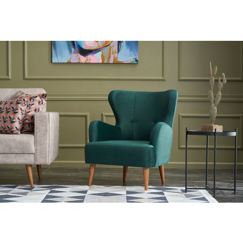 Karina - Petrol Green Petrol Green Wing Chair slika 1