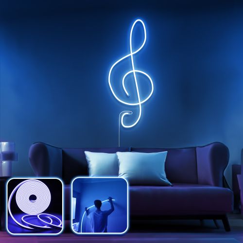 Opviq Dekorativna zidna led rasvjeta Music - Medium - Blue slika 1