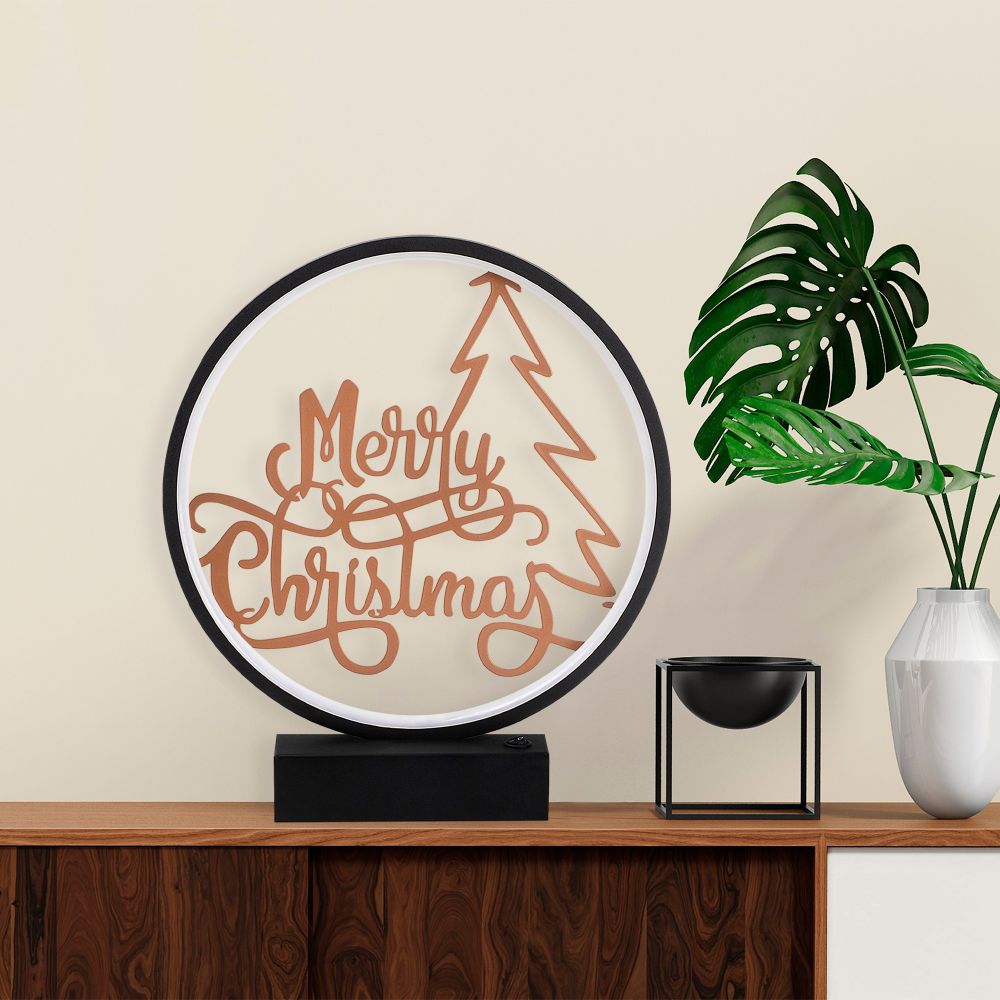 XMAS2 Crna i Bakrena Stočna Lampa slika 2