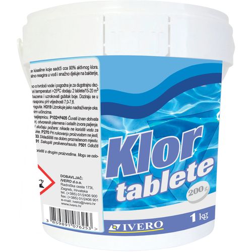 Ivero klor tablete 200g - 1 kg slika 1