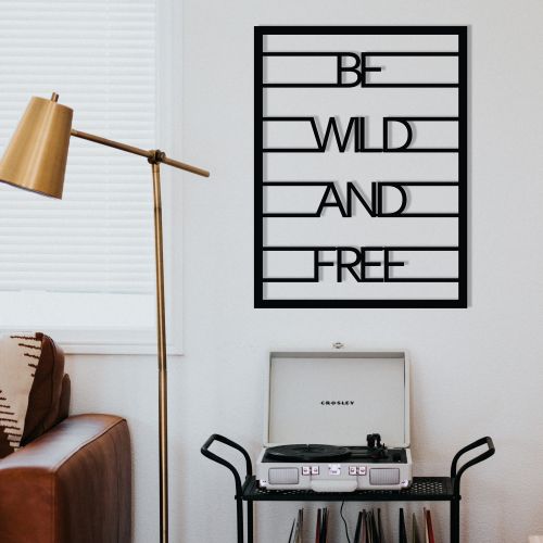 Wallity Metalna zidna dekoracija Be Wild And Free slika 3