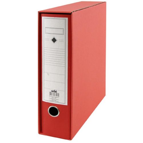 Registrator s kutijom A4, 8 cm, Eko, Orbi, crveni slika 1