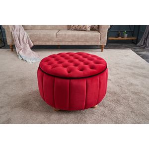 Atelier Del Sofa Tabure, Crvena, Jasmin Puf - Red