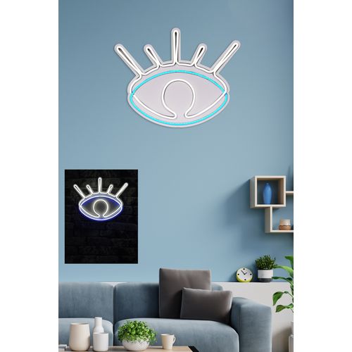 Wallity Ukrasna plastična LED rasvjeta, Evil Eye - White slika 3