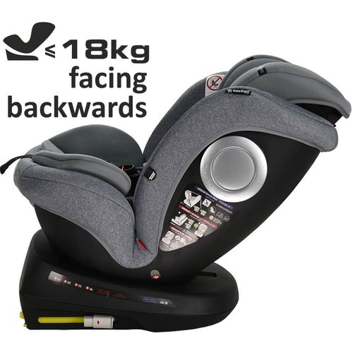 Bebe Stars autosjedalica Levante 360° 0-36kg ISOFIX - Grey slika 7