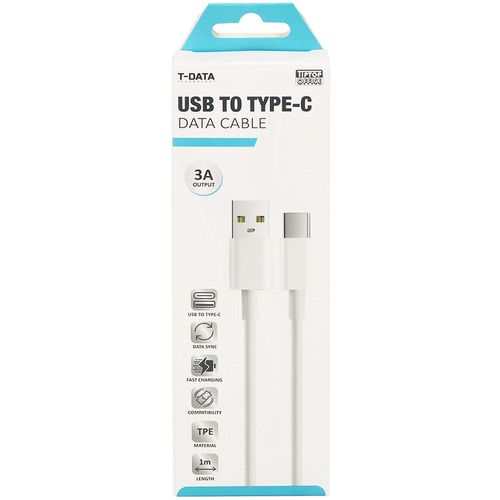 TipTop Office USB Kabal ''Type C'' 3.0A, 1m, Bijela slika 1