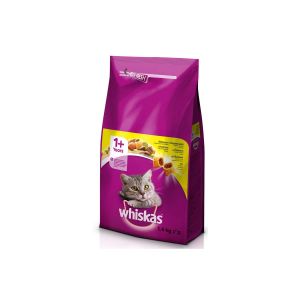 WHISKAS suha hrana za mačke Piletina 1+, 1,4kg