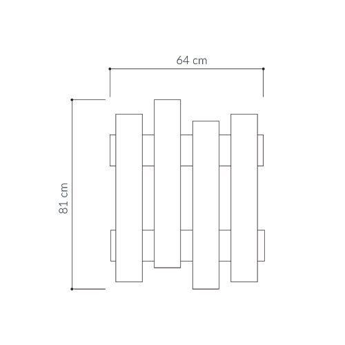 Woody Fashion Zidna kuka, hrast, Wave - Oak slika 4